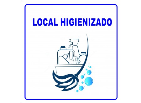 PLACA SINALIZAÇÃO HIGIENE - LOCAL HIGIENIZADO